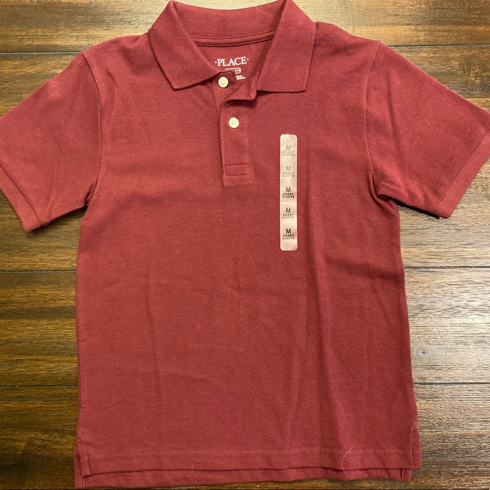 Burgundy Boy’s Polo Shirt; Brand New; Size Medium